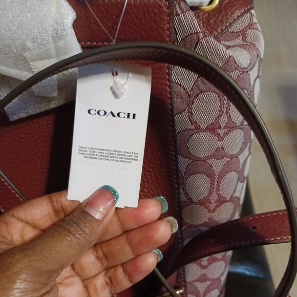 Coach Signature Dempsey Backpack & Wallet NWT - Picture 12 of 13